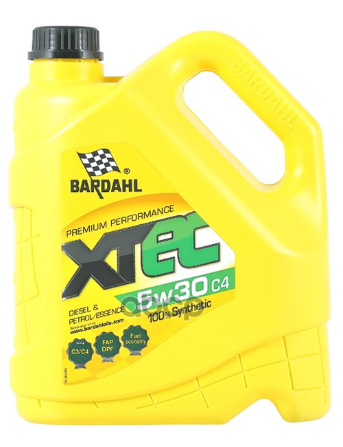 Масло моторное Bardahl XTEC 5W-30 C4 синтетическое 4 л 36152