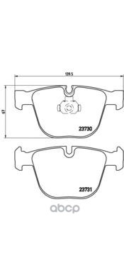 Колодки задние BREMBO P06026