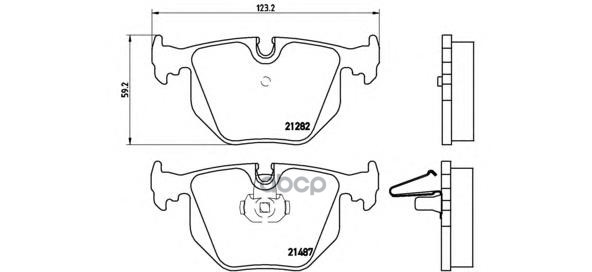 Колодки задние BREMBO P06044