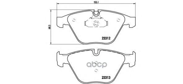 Колодки передние BREMBO P06054