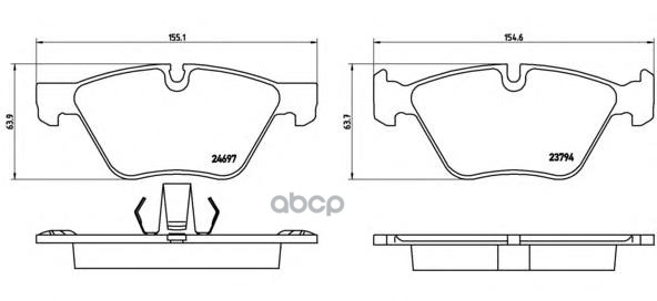 Колодки передние BREMBO P06060