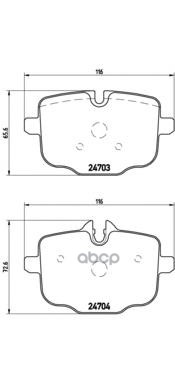 Колодки задние BREMBO P06061