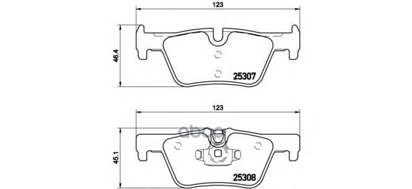 Колодки задние BREMBO P06071