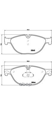 Колодки передние BREMBO P06076