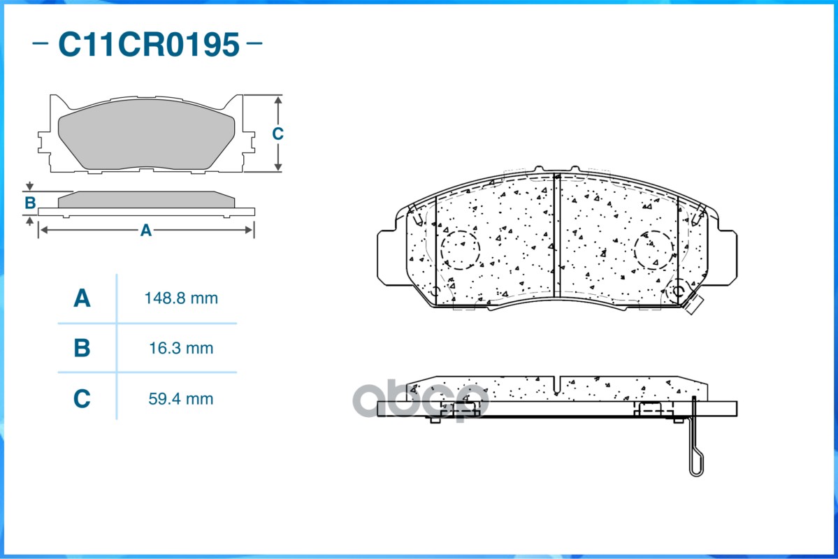 Колодки передние CWORKS C11CR0195