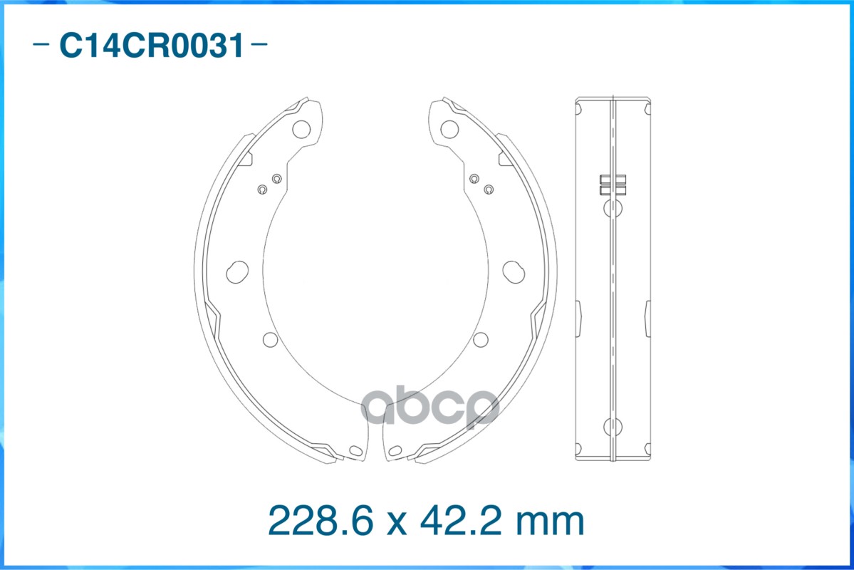 Колодки задние CWORKS C14CR0031