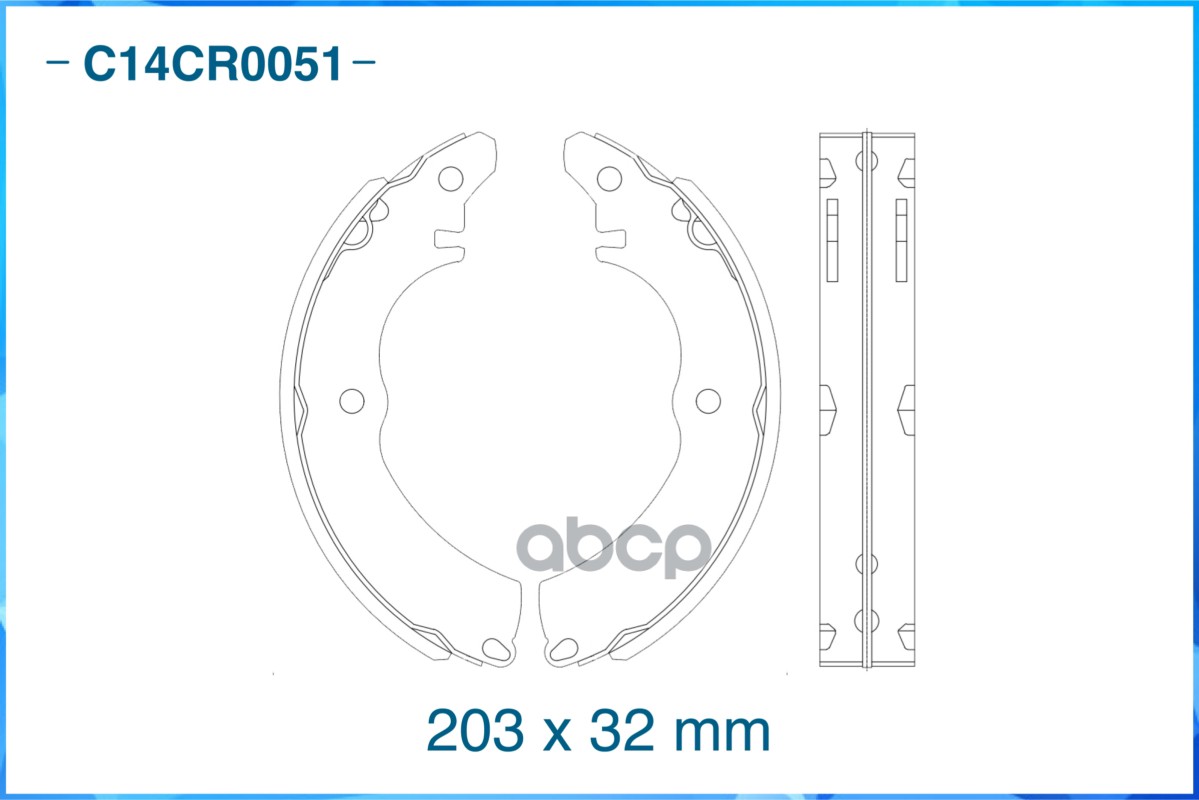 Колодки CWORKS C14CR0051 &mdash; Mitsubishi Lancer и Chery Kimo