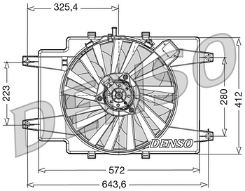 Вентилятор охлаждения DENSO DER01007
