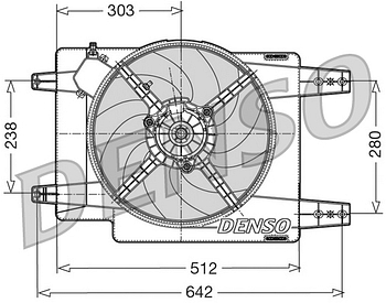 Вентилятор охлаждения DENSO DER01011