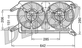 Вентилятор охлаждения DENSO DER01012