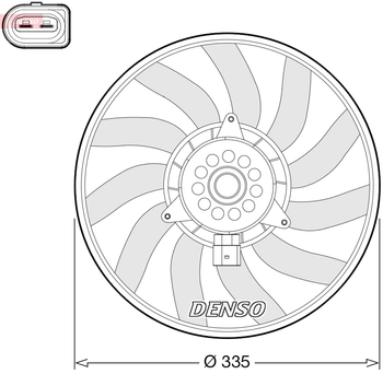 Вентилятор охлаждения DENSO DER02008