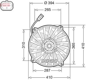 Вентилятор охлаждения DENSO DER07012
