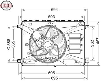 Вентилятор охлаждения DENSO DER10010
