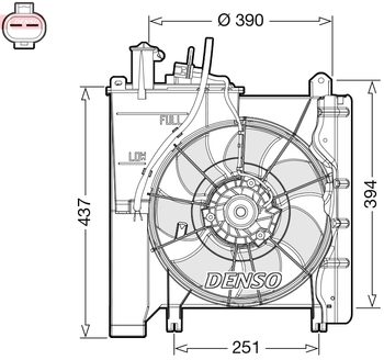 Вентилятор охлаждения DENSO DER21023