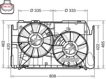 Вентилятор охлаждения DENSO DER50002