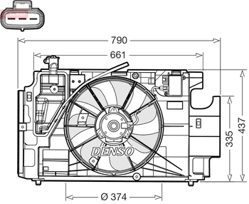 Вентилятор охлаждения DENSO DER50004
