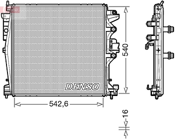 Радиатор охлаждения DENSO DRM01004