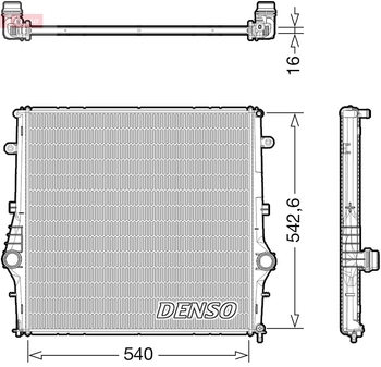 Радиатор охлаждения DENSO DRM01008