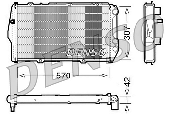 Радиатор охлаждения DENSO DRM02001