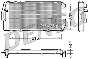 Радиатор охлаждения DENSO DRM02003