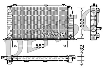 Радиатор охлаждения DENSO DRM02010