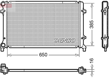 Радиатор охлаждения DENSO DRM02014