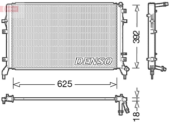 Радиатор охлаждения DENSO DRM02016