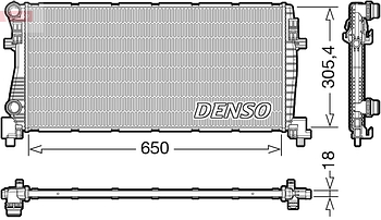 Радиатор охлаждения DENSO DRM02017