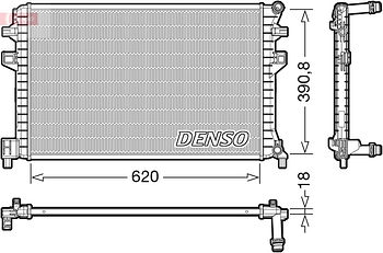 Радиатор охлаждения DENSO DRM02018
