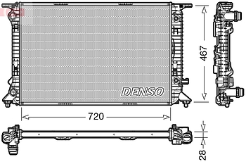 Радиатор охлаждения DENSO DRM02021