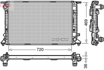 Радиатор охлаждения DENSO DRM02024