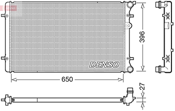Радиатор охлаждения DENSO DRM02025