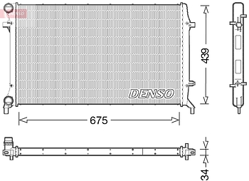 Радиатор охлаждения DENSO DRM02027