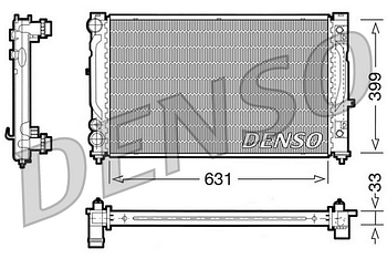 Радиатор охлаждения DENSO DRM02030