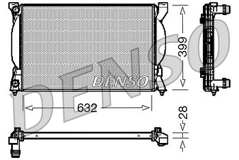 Радиатор охлаждения DENSO DRM02033