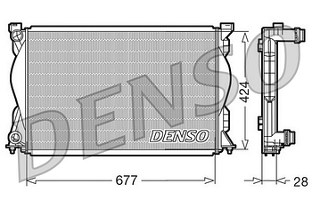 Радиатор охлаждения DENSO DRM02036