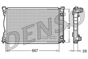 Радиатор охлаждения DENSO DRM02039
