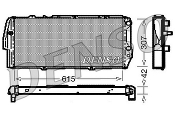 Радиатор охлаждения DENSO DRM02040