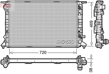 Радиатор охлаждения DENSO DRM02041
