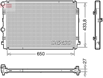 Радиатор охлаждения DENSO DRM02044