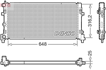 Радиатор охлаждения DENSO DRM02045
