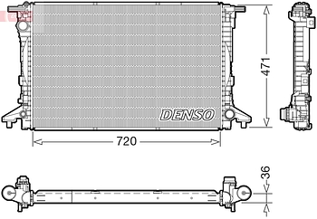 Радиатор охлаждения DENSO DRM02047