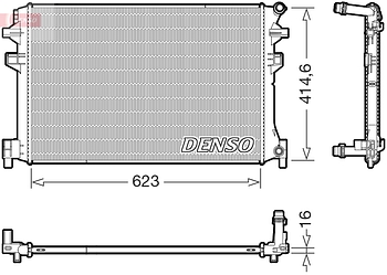 Радиатор охлаждения DENSO DRM02048