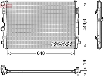 Радиатор охлаждения DENSO DRM02050