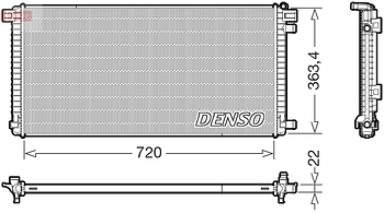 Радиатор охлаждения DENSO DRM02051