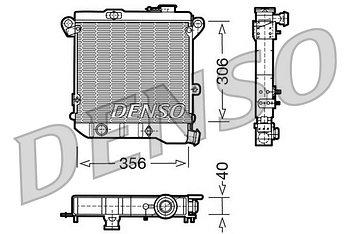 Радиатор охлаждения DENSO DRM04001