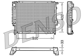 Радиатор охлаждения DENSO DRM05020