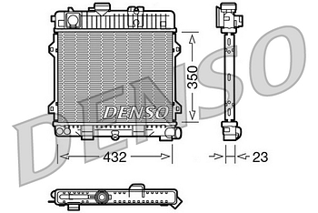 Радиатор охлаждения DENSO DRM05024