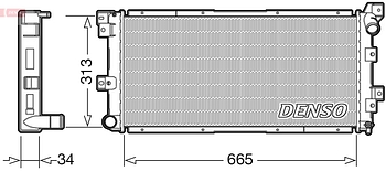 Радиатор охлаждения DENSO DRM06002