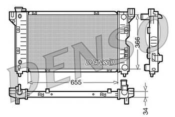 Радиатор охлаждения DENSO DRM06010